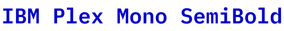 IBM Plex Mono SemiBold Schriftart